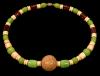 vintage green celluloid necklace